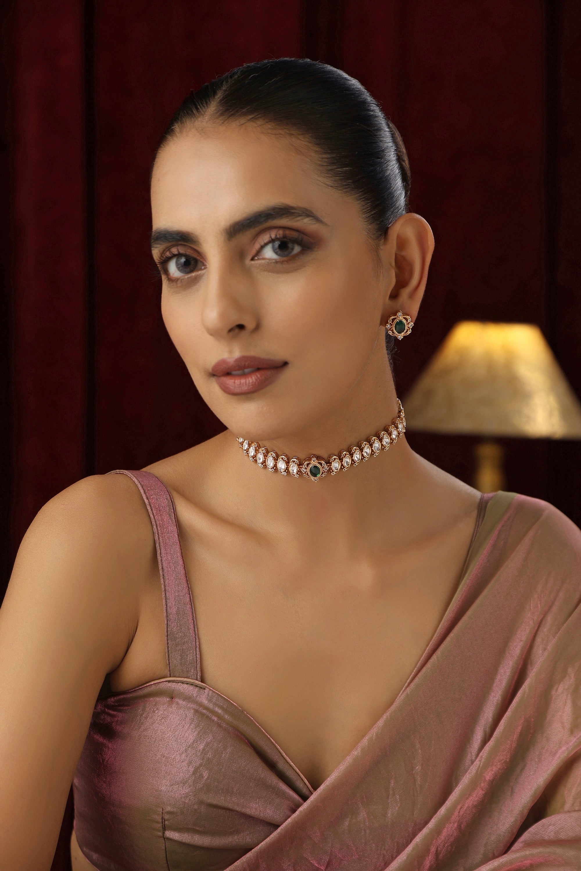 sara-green-polki-choker-necklace-set-swabhimann-jewellery-swabhimann