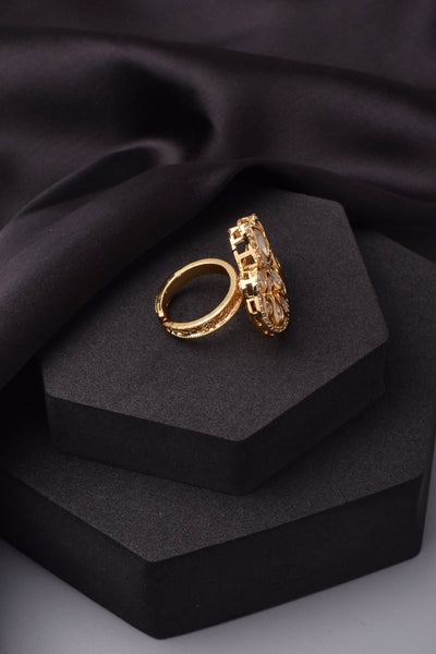 Anindita Gold Plated Polki Ring