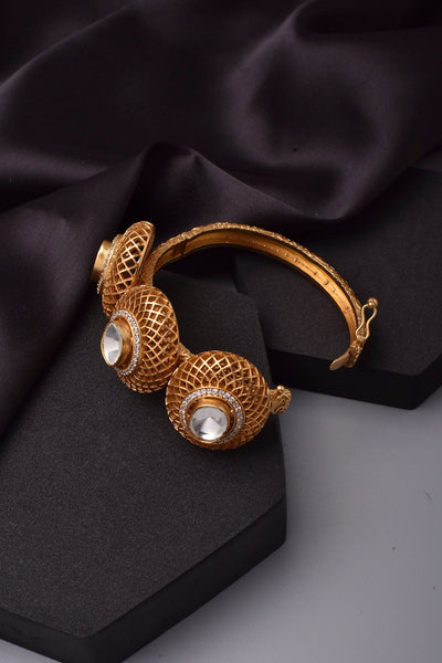 Shehzaaz Gold Polki Bracelet
