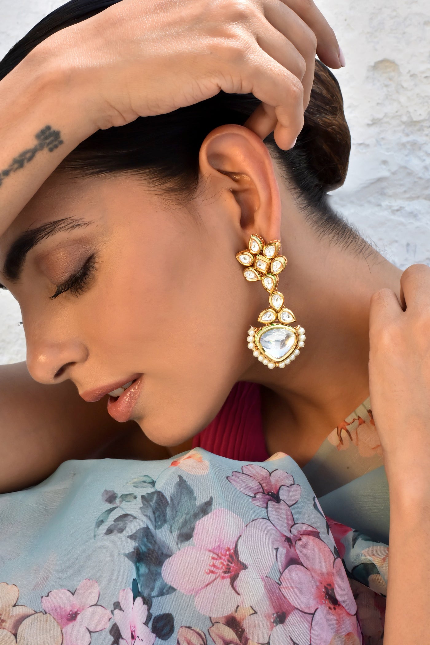 Divya Kundan Dangler Earrings