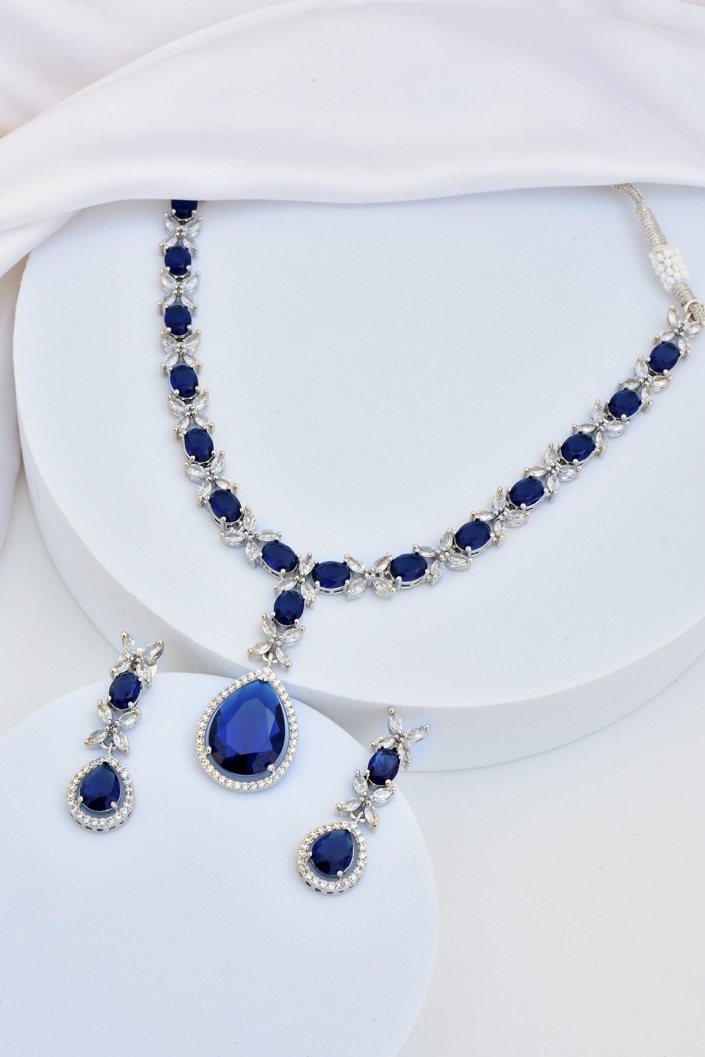 Amalfi Sapphire Zirconia Necklace Set