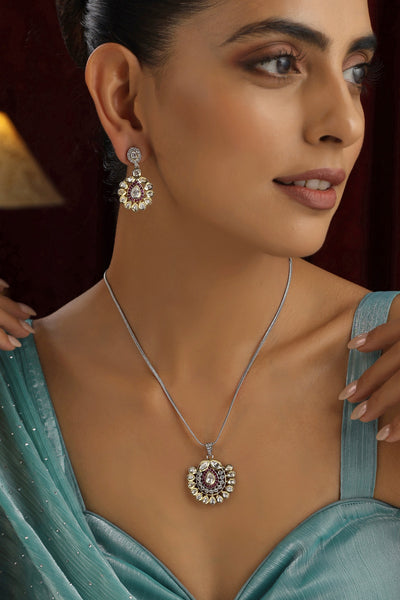 Payal Polki Pendant Set