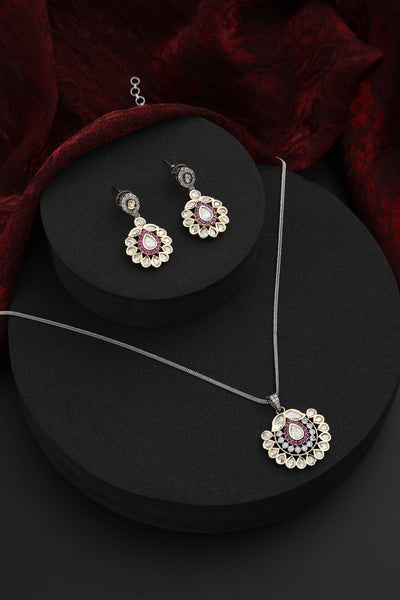 Payal Polki Pendant Set