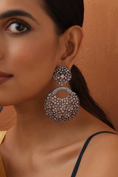 Alondra Silver Zirconia Dangler Earrings