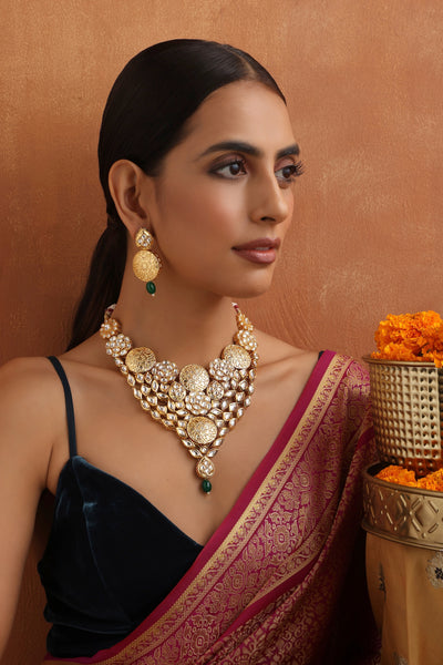 Swaara Gold Kundan Necklace Set