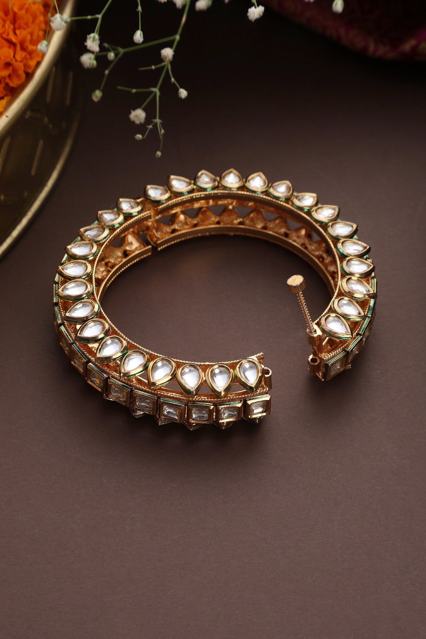 Aftaab Gold Kundan Kada