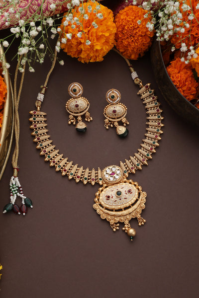 Marisa Multicolour Temple Necklace Set