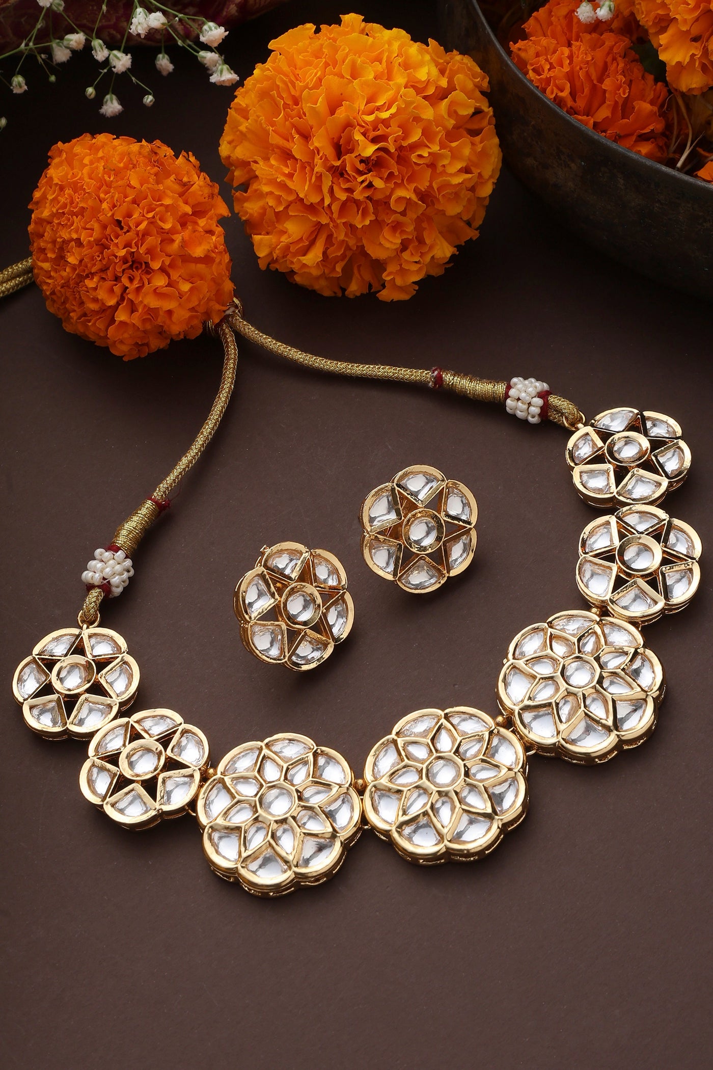 Sehaj Gold Polki Necklace Set