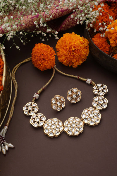 Sehaj Gold Polki Necklace Set