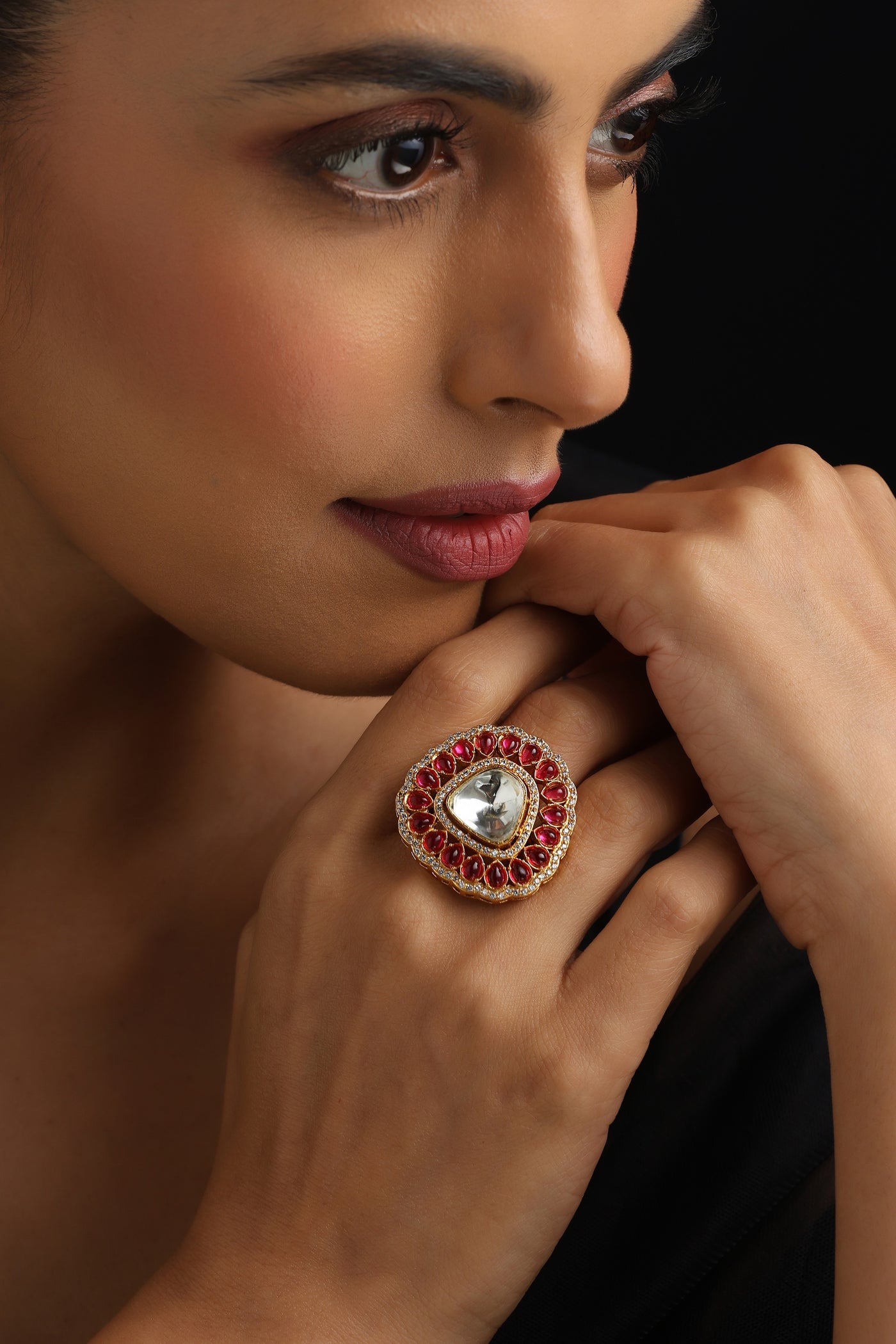 Fallon Ruby Polki Ring