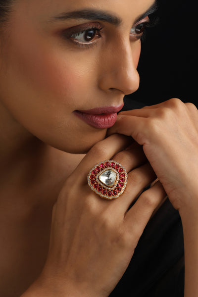 Fallon Ruby Polki Ring