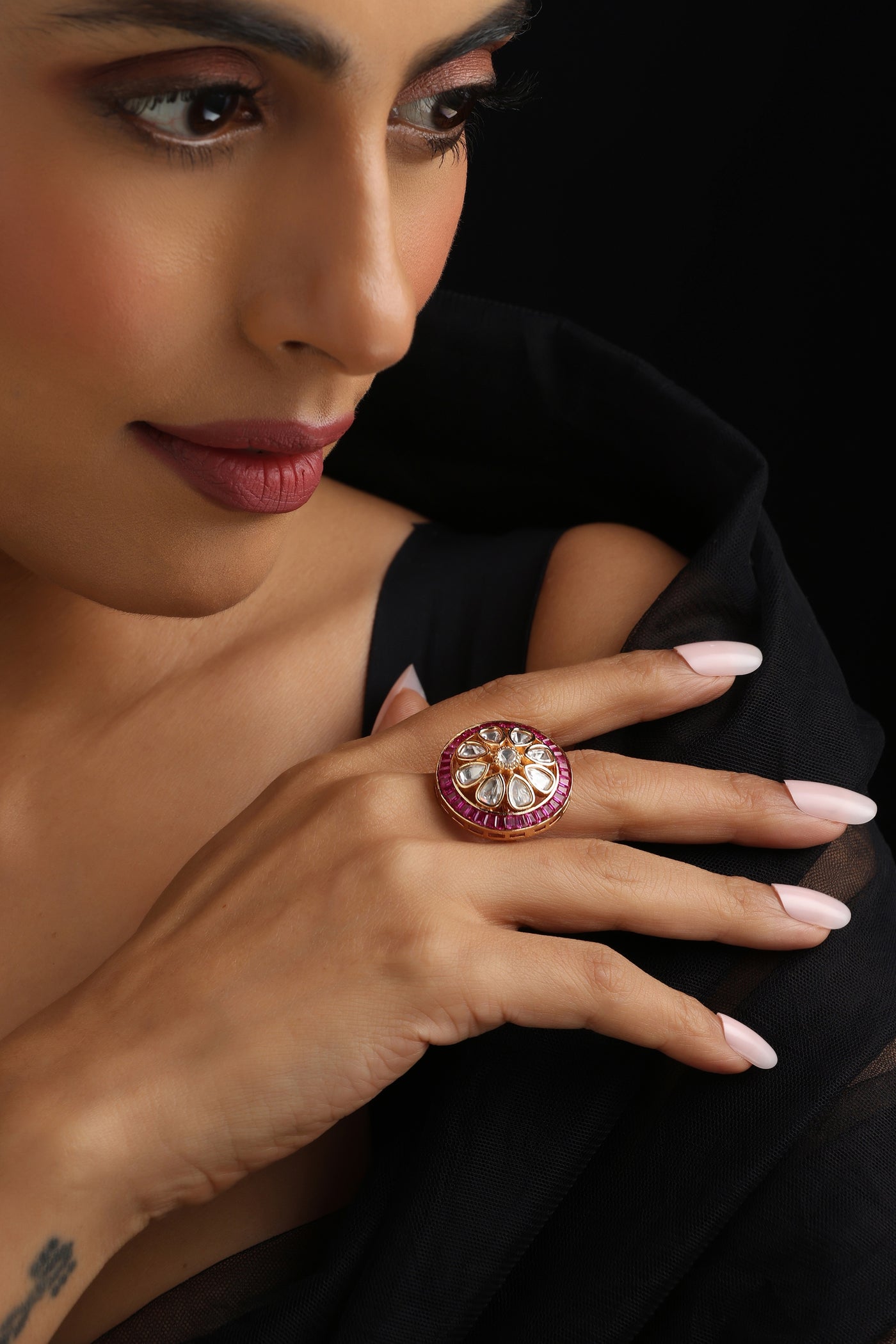 Remi Red Polki Ring