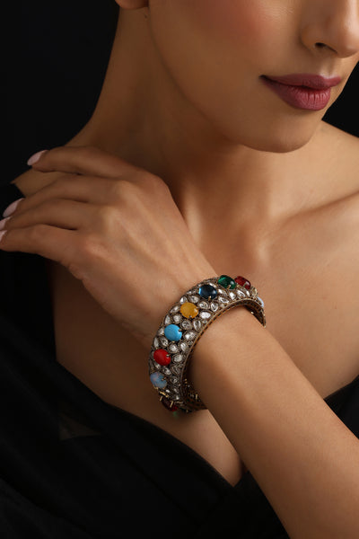 Rishika Multicolour Polki Kada