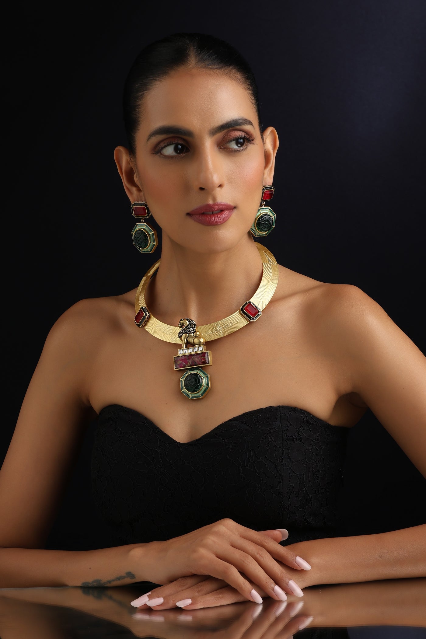 Stuti Multicolour Zirconia Hasli Set