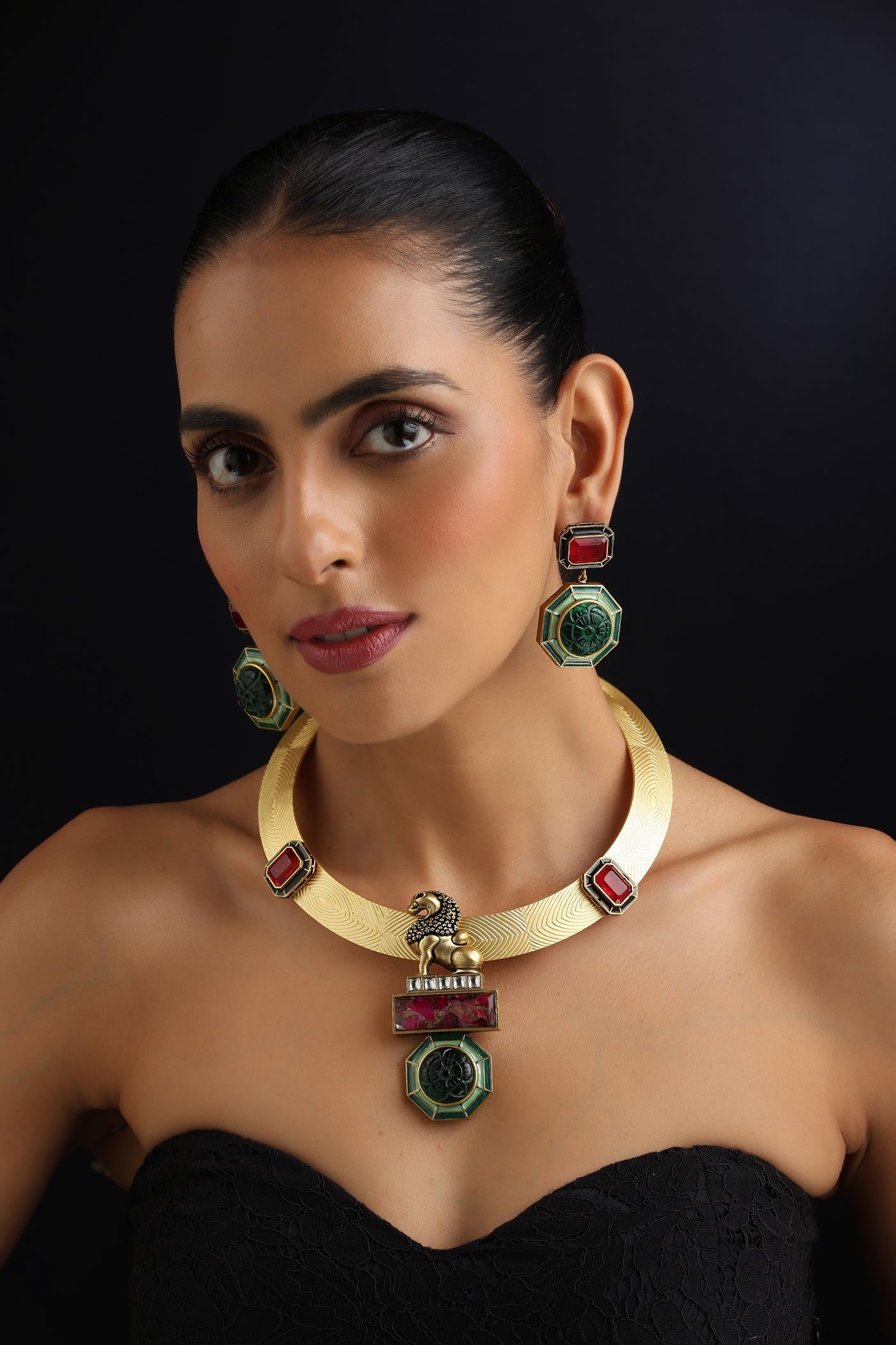 Stuti Multicolour Zirconia Hasli Set