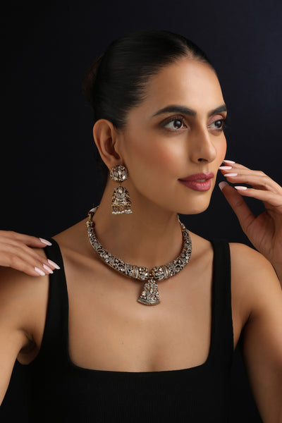 Yashi Gold Polki Hasli Necklace Set