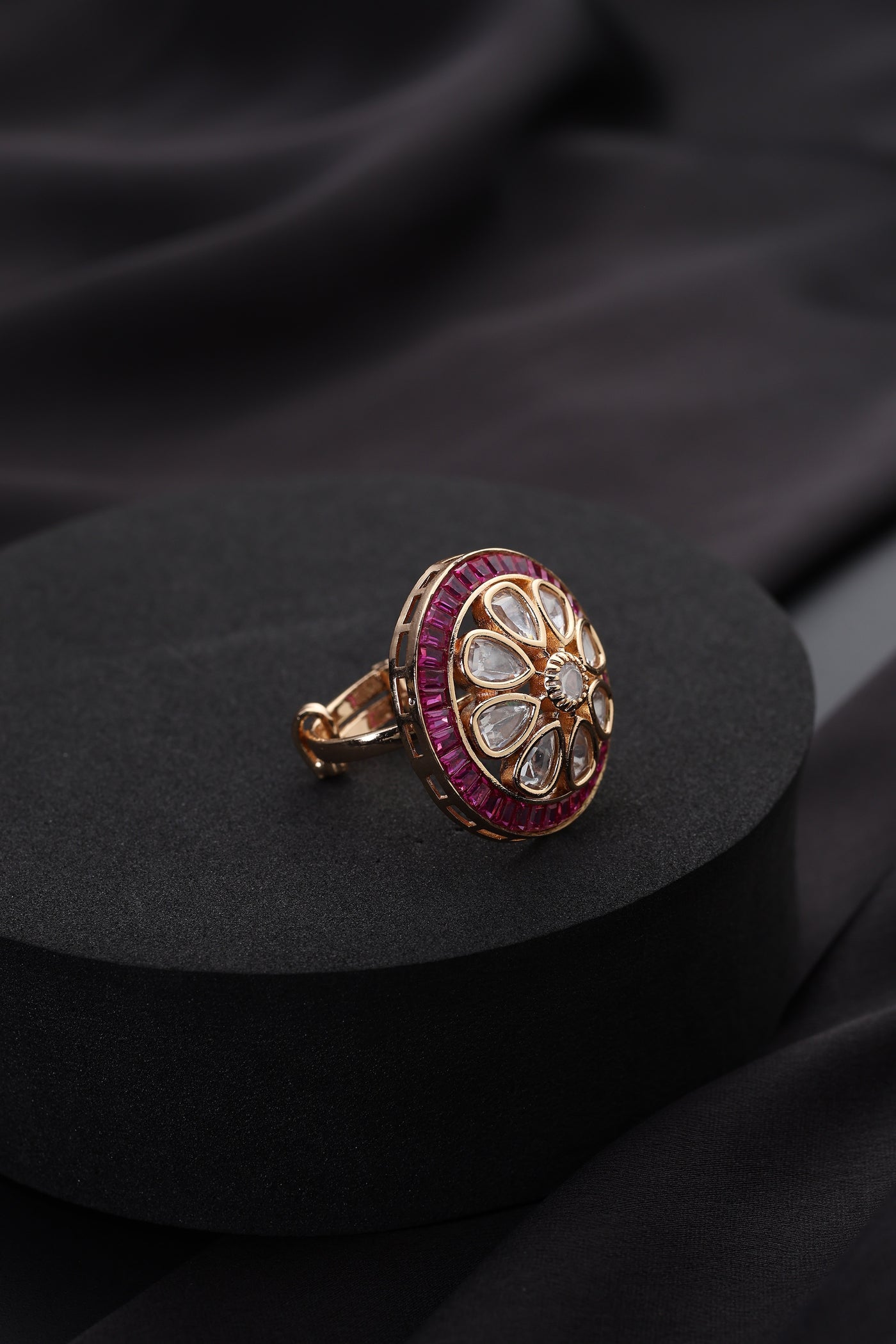 Remi Red Polki Ring