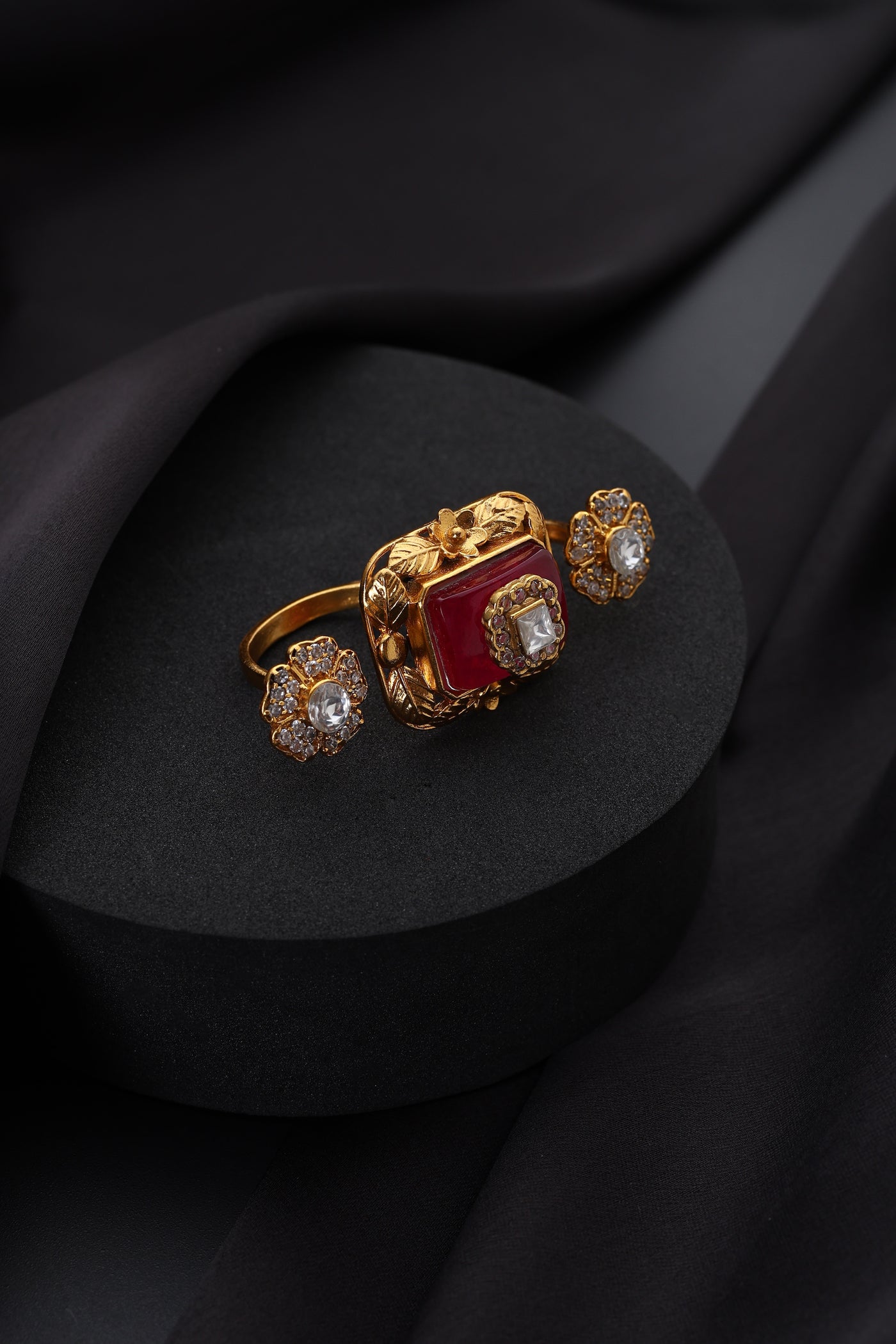 Elisha Red Polki Ring