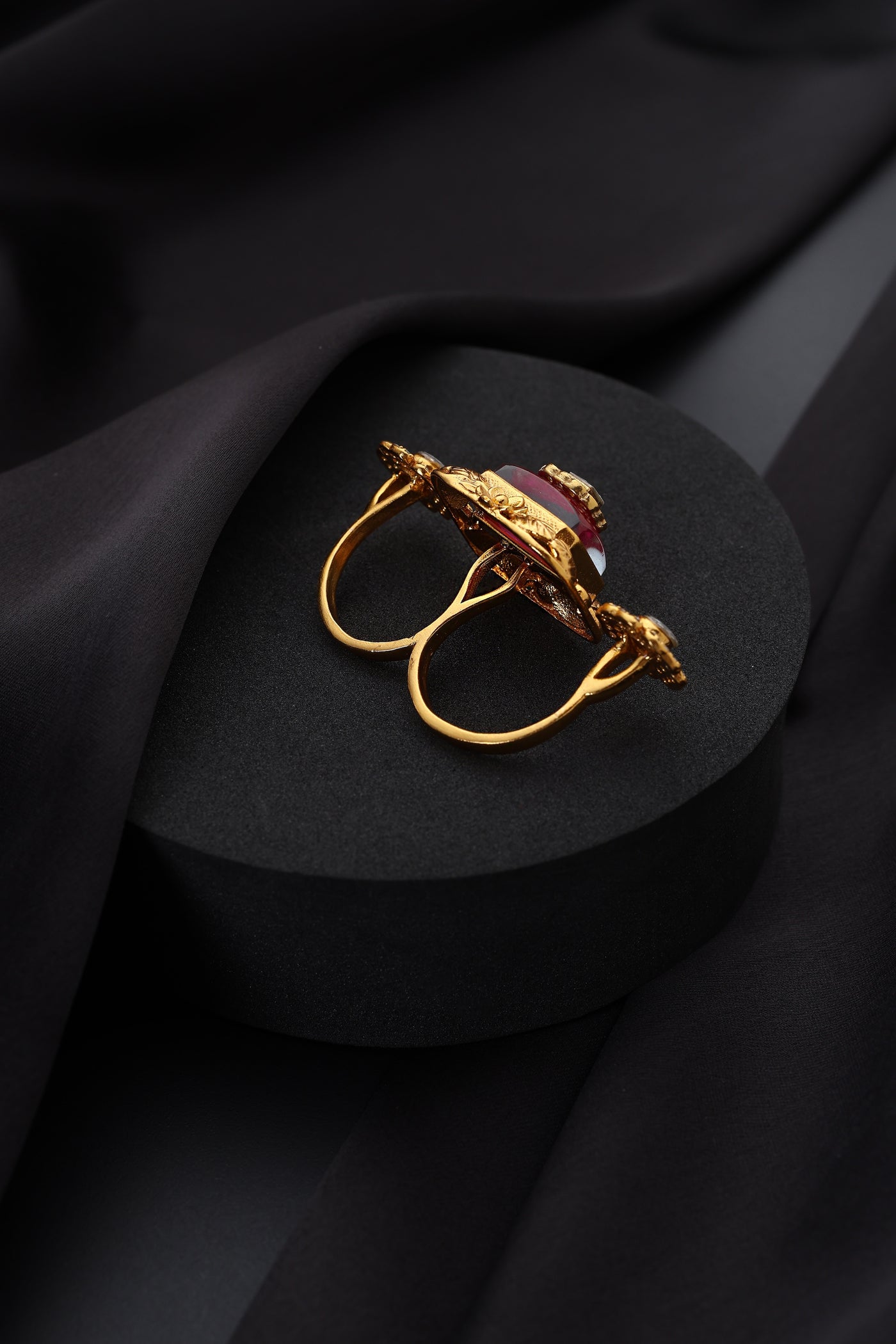Elisha Red Polki Ring