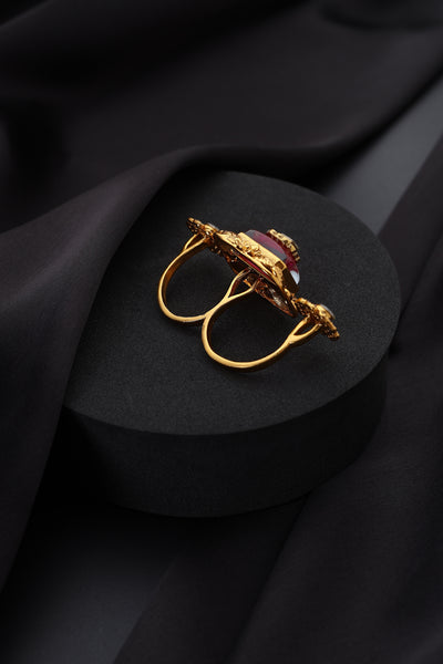 Elisha Red Polki Ring