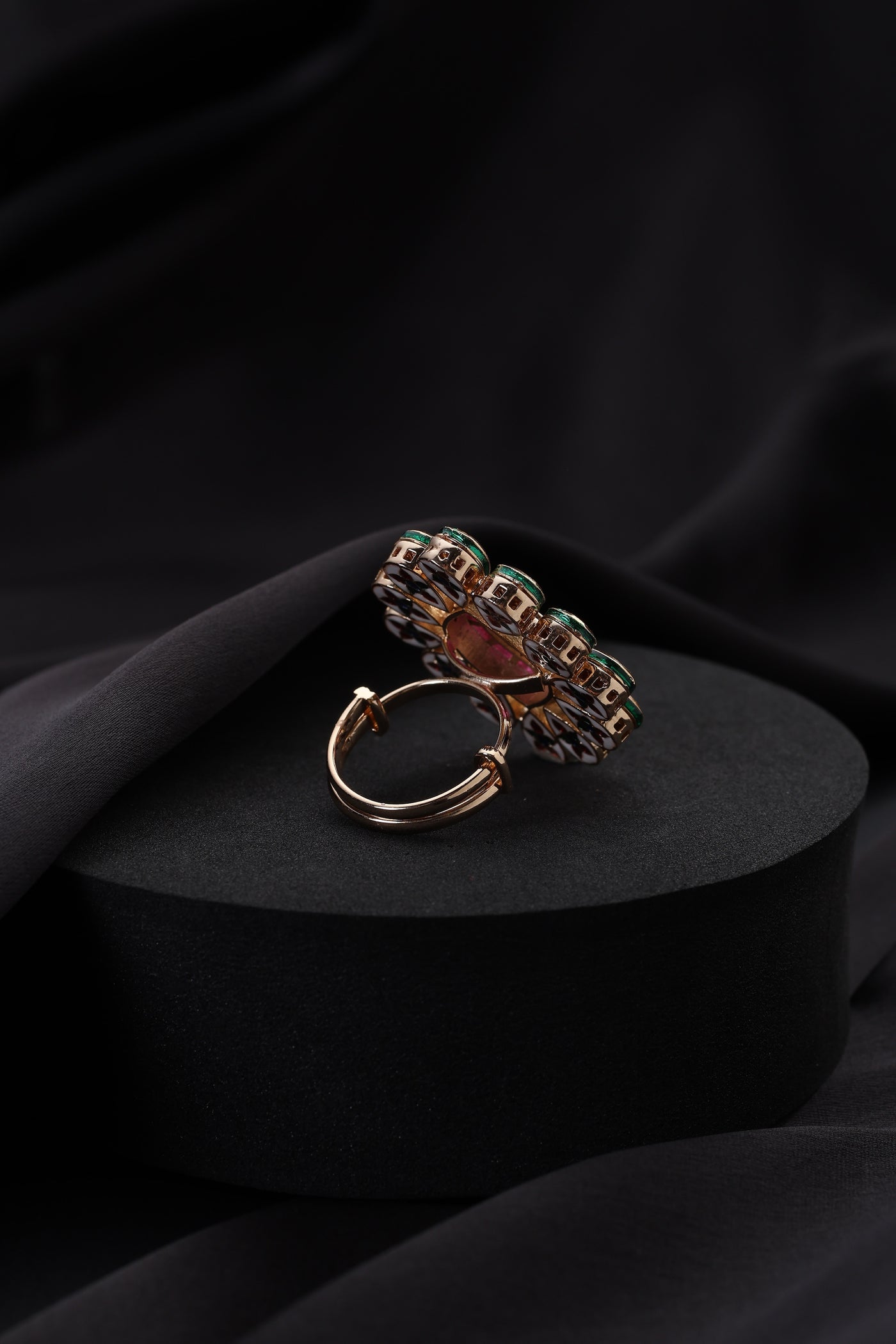 Phoenix Multicolour Kundan Ring