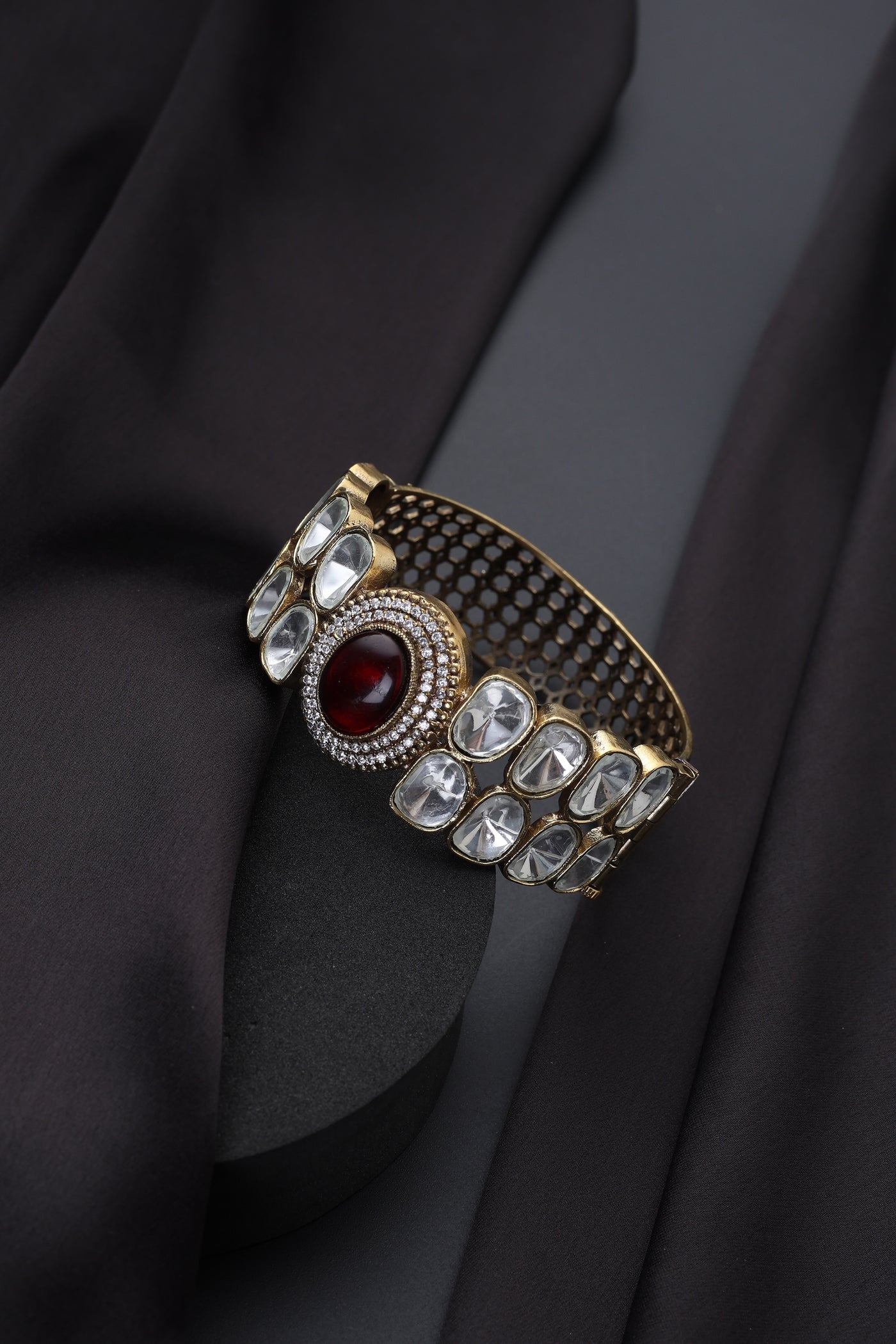 Kshama Red Polki Bracelet