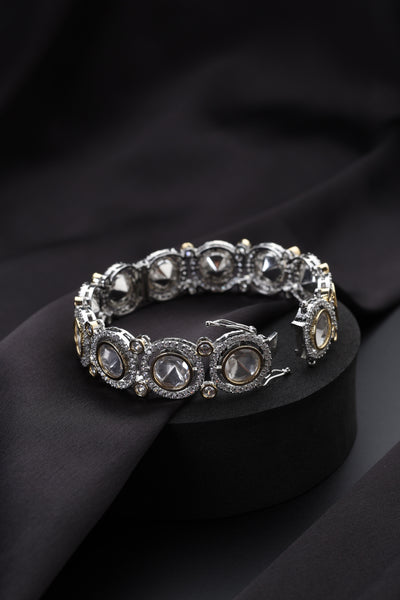 Grishma Silver Polki Kada