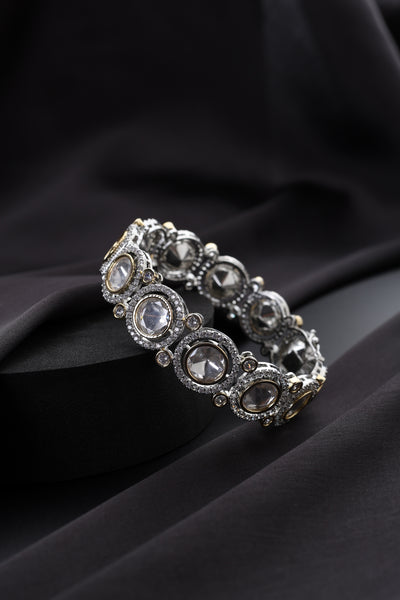 Grishma Silver Polki Kada