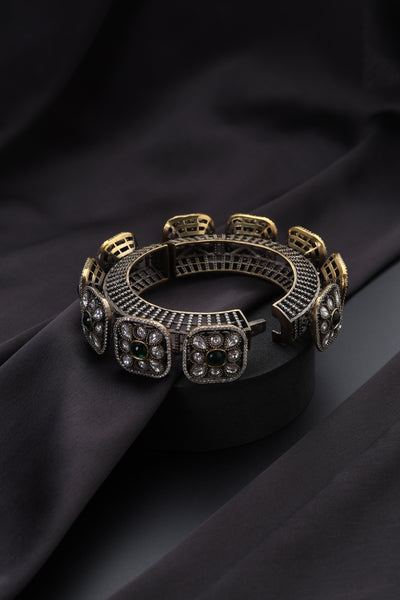 Alani Green Victorian Polki Kada