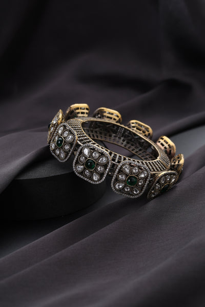 Alani Green Victorian Polki Kada