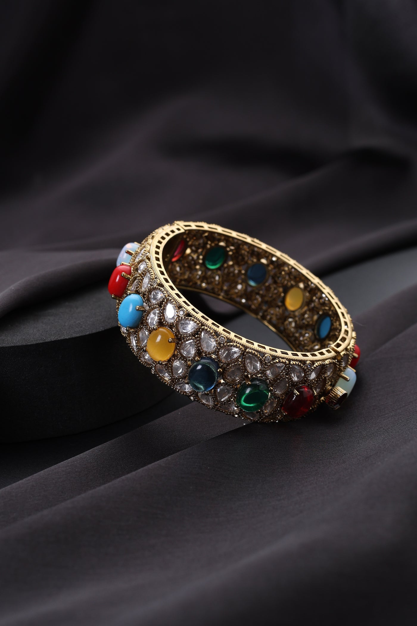 Rishika Multicolour Polki Kada