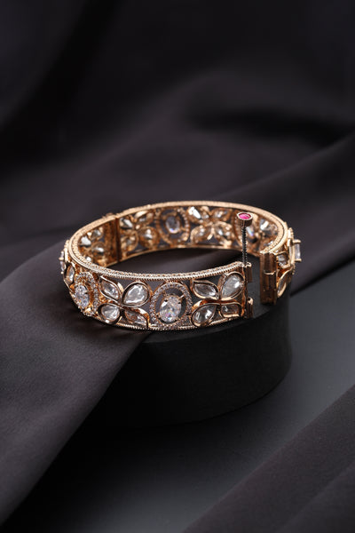 Miraaya Rose Gold Polki Kada