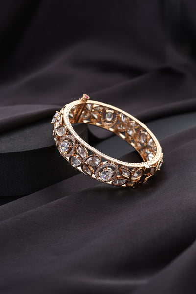 Miraaya Rose Gold Polki Kada