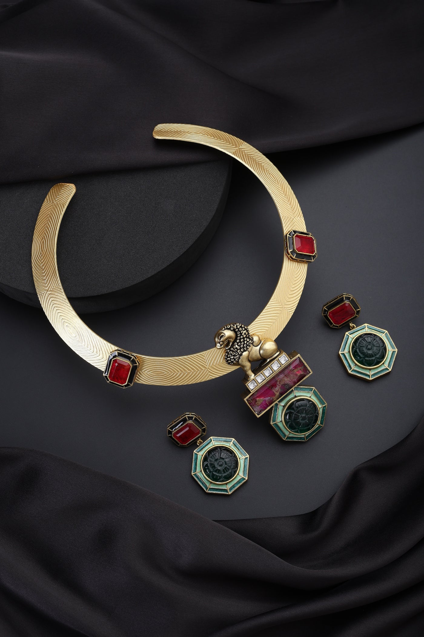 Stuti Multicolour Zirconia Hasli Set