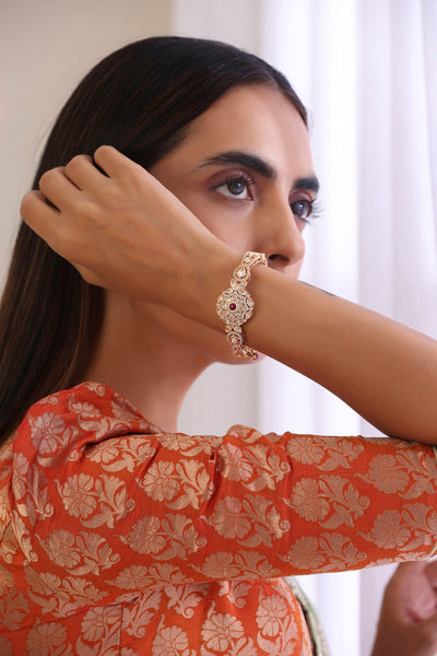 Kayna Rose Gold Polki Bracelet