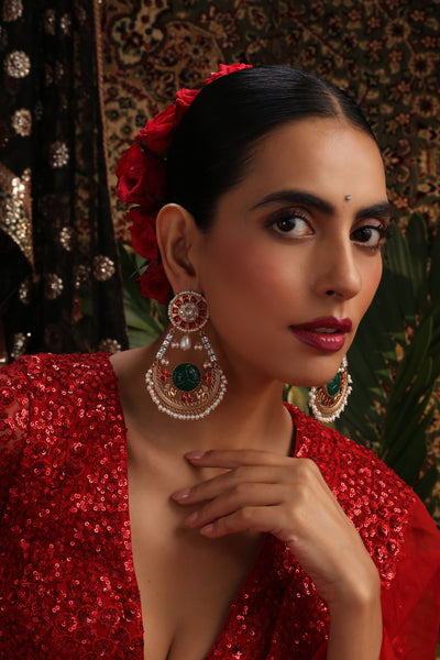 Shrinika Multicolor Chandbali Earrings