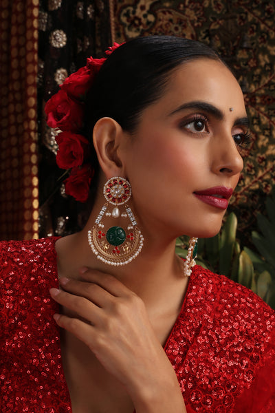 Shrinika Multicolor Chandbali Earrings