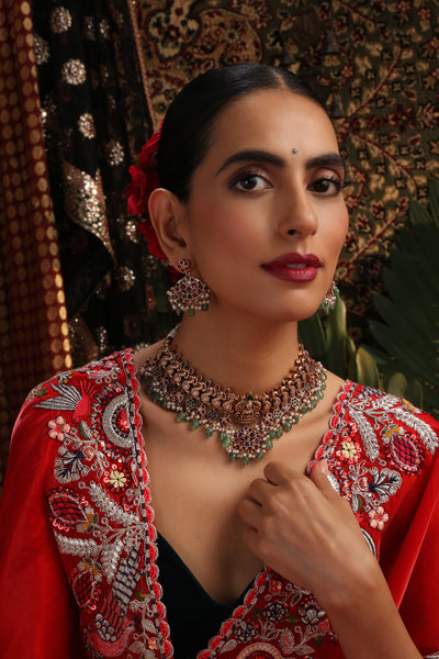 Prasanthi Multicolour Temple Choker Set