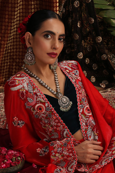 Naiya Emerald Polki Long Necklace Set
