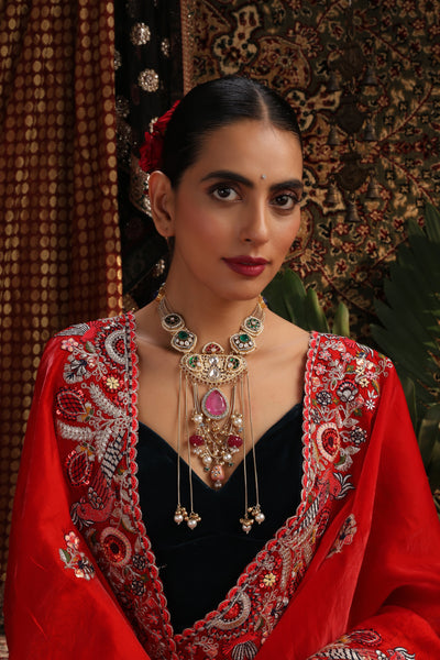 Himadri Multicolor Zirconia Polki Pendant