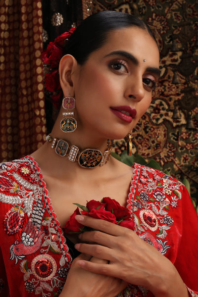 Tamana Multicolor Polki Choker Set