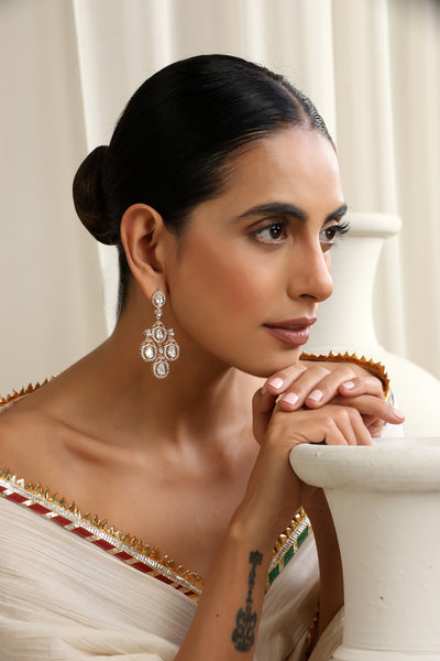 Iraya Gold Polki Dangler Earrings