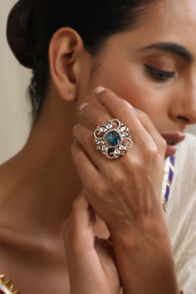 Thuza Sapphire Polki Ring