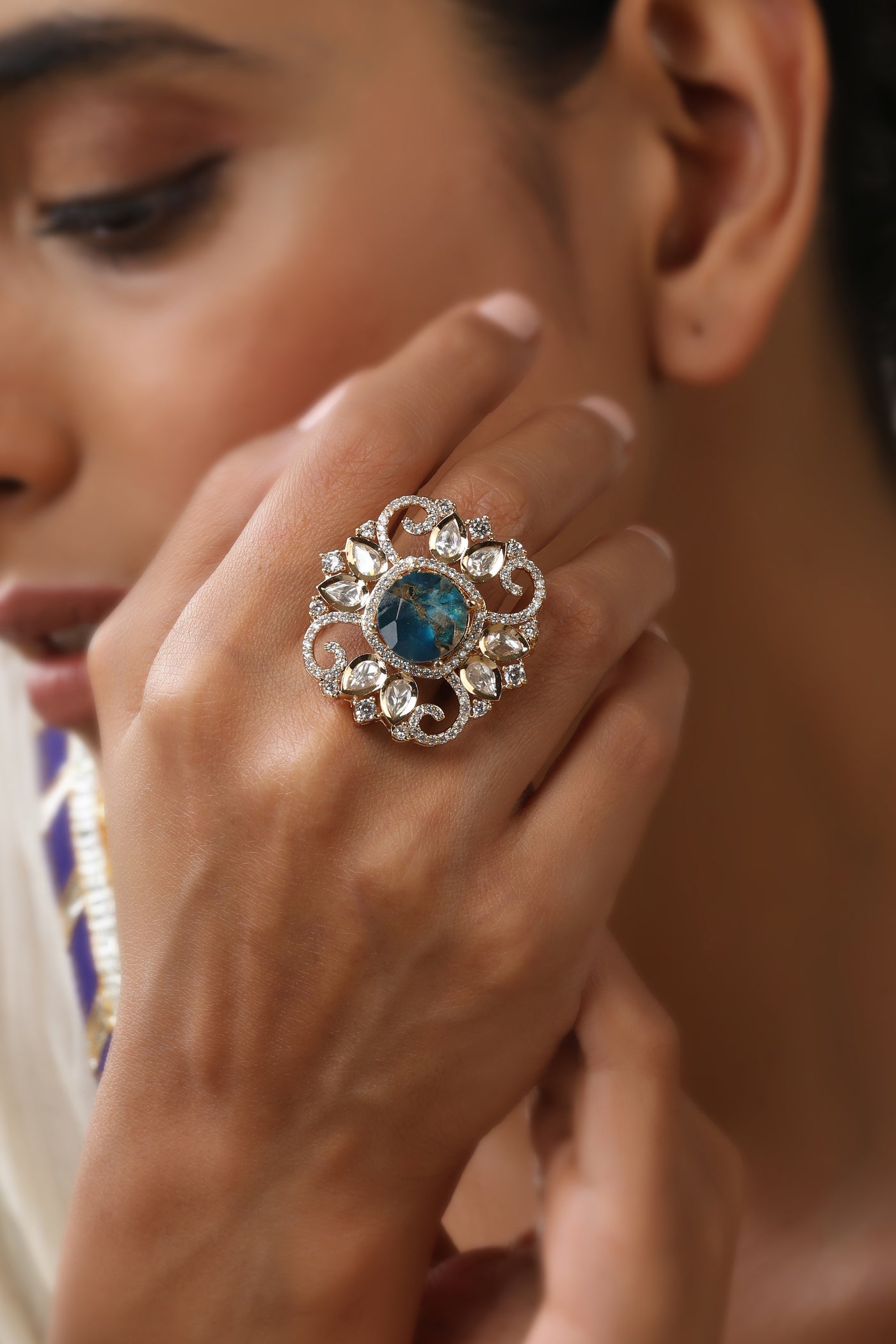 Thuza Sapphire Polki Ring