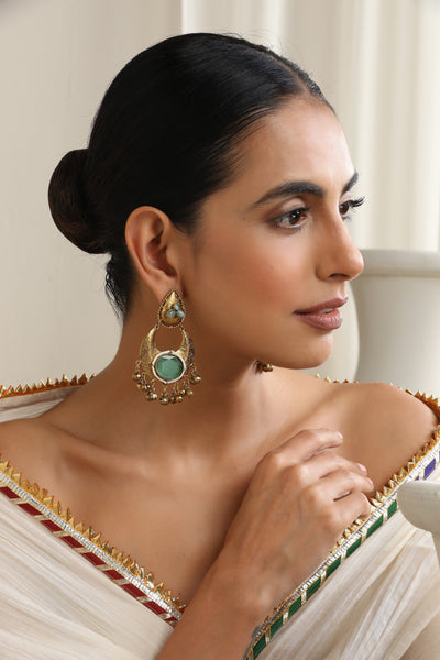 Apaala Mint Chandbali Earrings