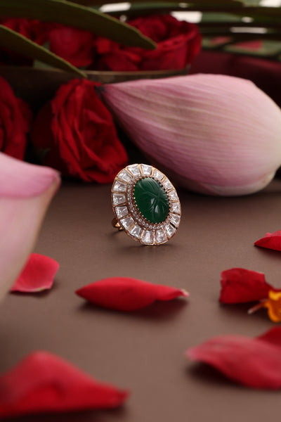 Nysa Green Polki Ring