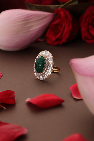 Nysa Green Polki Ring