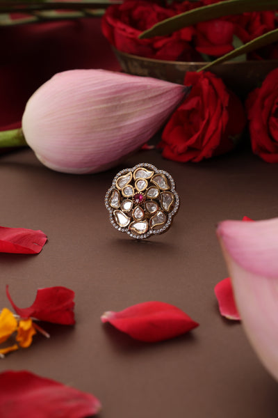 Azara Red Polki Ring