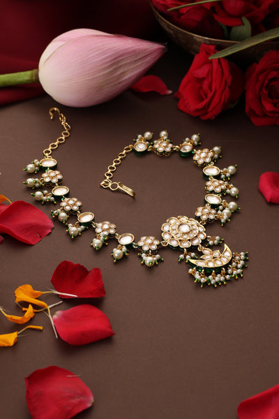 Karn Gold Kundan Sheesh Phool
