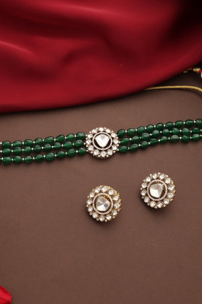 Shivaya Green Polki Choker Set
